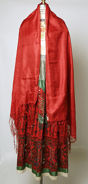 Ensemble, cotton, silk, Mexican 