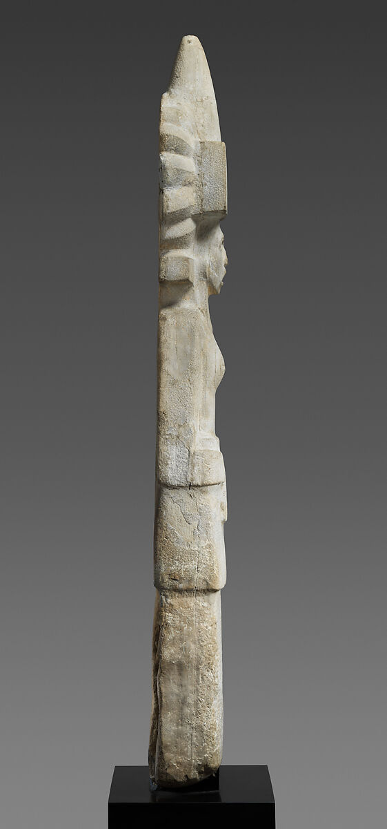 Standing female figure, Huastec artist(s), Sandstone, Huastec