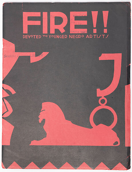 Cover of Fire!! A Quarterly Devoted to the Younger Negro Artists, Aaron Douglas  American, Ink on paper