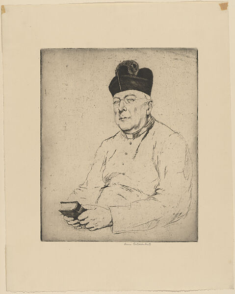 Dr. Joseph Berry, Rector of the Church of St. Mary the Virgin, Anne Goldthwaite (American, Montgomery, Alabama 1869–1944 New York), Etching and drypoint 