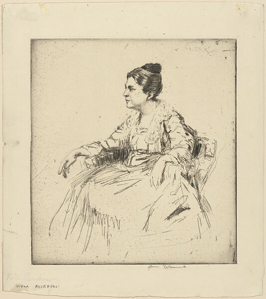 Viola Roseboro, Anne Goldthwaite (American, Montgomery, Alabama 1869–1944 New York), Etching 