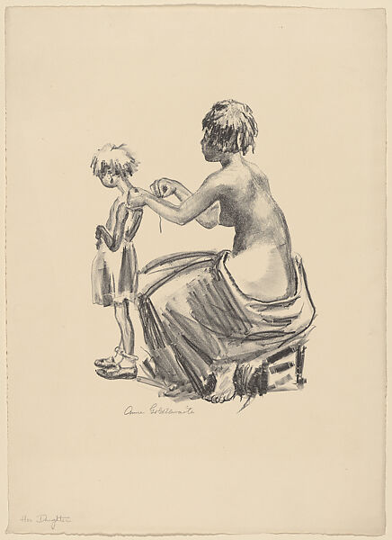 Her Daughter, Anne Goldthwaite (American, Montgomery, Alabama 1869–1944 New York), Lithograph 