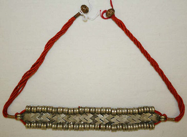 Armlet, silk, metal, India