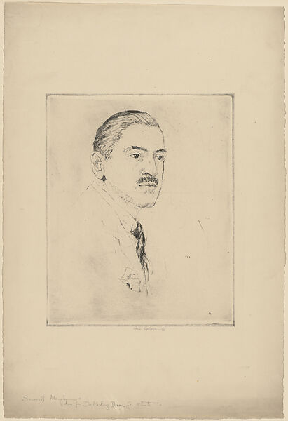 Somerset Maugham, Anne Goldthwaite (American, Montgomery, Alabama 1869–1944 New York), Etching 