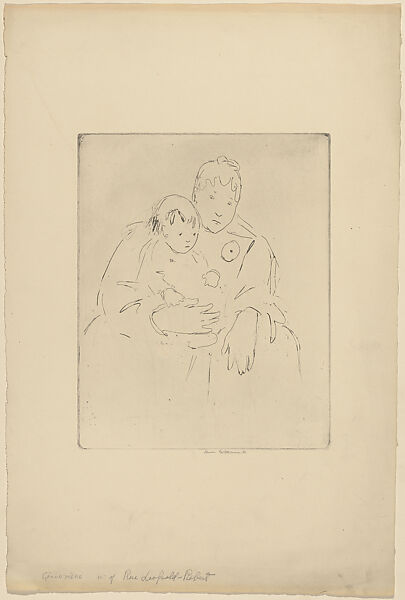 La Grandmère of Rue Leopold-Robert, Anne Goldthwaite (American, Montgomery, Alabama 1869–1944 New York), Etching 