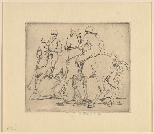 Polo, Anne Goldthwaite (American, Montgomery, Alabama 1869–1944 New York), Etching 