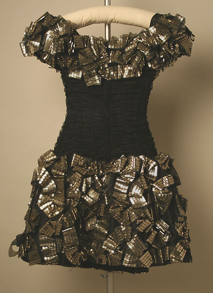 Evening dress, Arnold Scaasi (American, born Montreal, Canada, 1931–2015), synthetic fiber, silk, metal, American