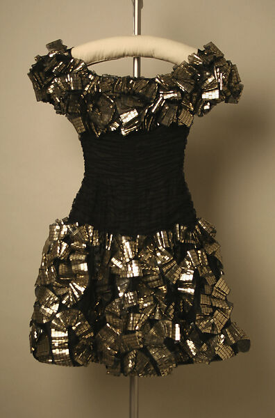 Evening dress, Arnold Scaasi (American, born Montreal, Canada, 1931–2015), synthetic fiber, silk, metal, American 