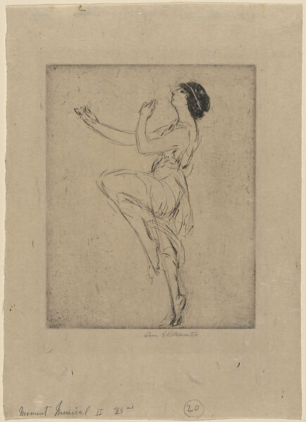 Un Moment Musical - Shubert (No. 2), Anne Goldthwaite (American, Montgomery, Alabama 1869–1944 New York), Drypoint 