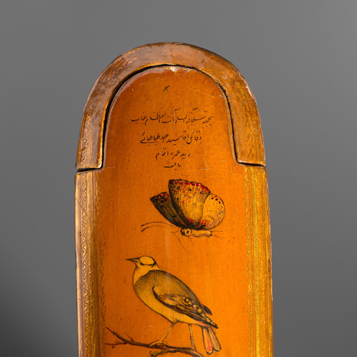 Pen Box, Fathallah Shirazi (Iranian, active 1850s–80s), Papier-maché; painted, gilded, and varnished