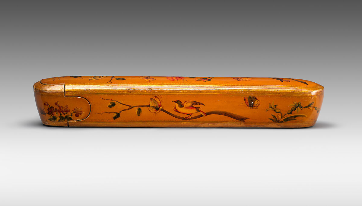 Pen Box, Fathallah Shirazi (Iranian, active 1850s–80s), Papier-maché; painted, gilded, and varnished