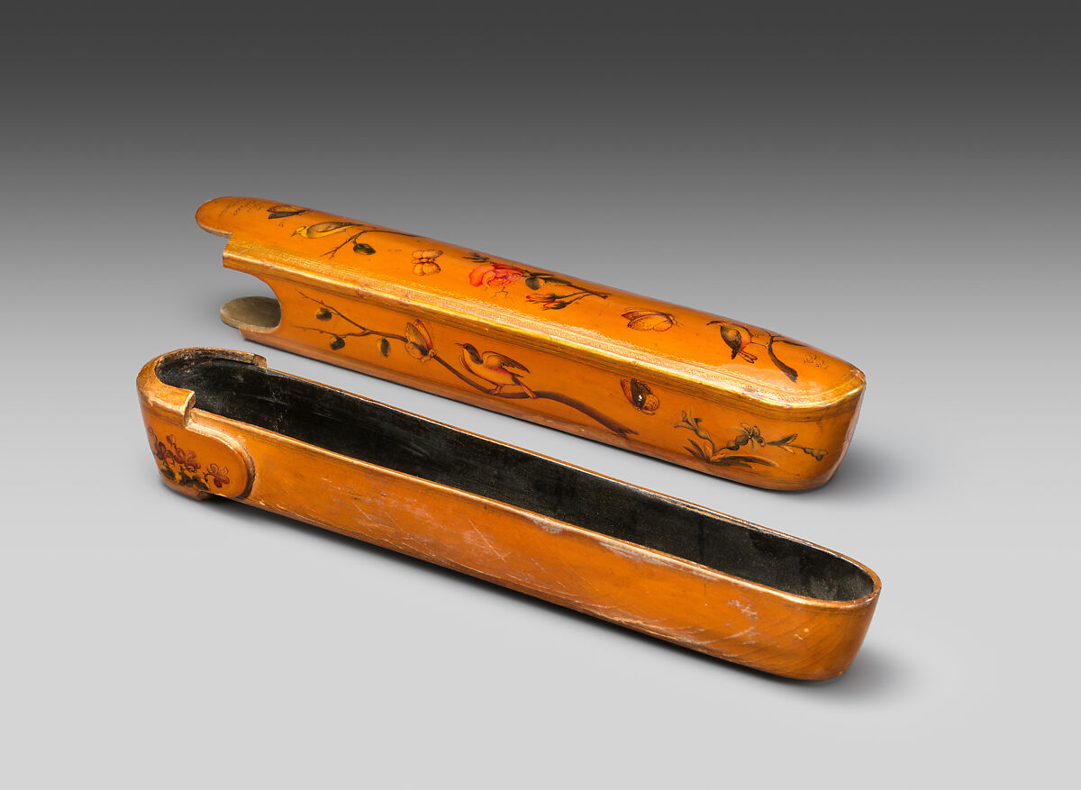 Pen Box, Fathallah Shirazi (Iranian, active 1850s–80s), Papier-maché; painted, gilded, and varnished