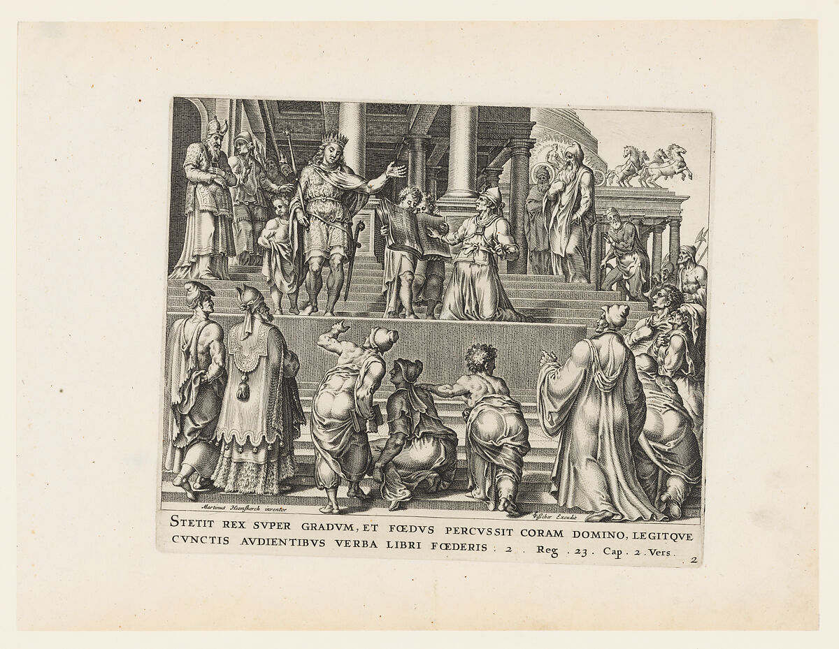 The Book of Law Read before the People, Claes Jansz. Visscher (Dutch, Amsterdam 1586–1652 Amsterdam), Engraving 