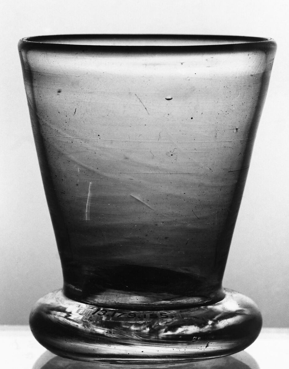 Tumbler, Free-blown lead glass, American 