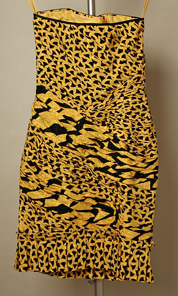 Evening ensemble, Emanuel Ungaro (French, 1933–2019), a) silk
b-d) metal, glass, French