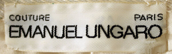 Ensemble, (a, c, g) Emanuel Ungaro (French, 1933–2019), wool, silk, leather, glass, plastic, French