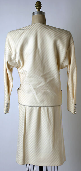 Ensemble, (a, c, g) Emanuel Ungaro (French, 1933–2019), wool, silk, leather, glass, plastic, French