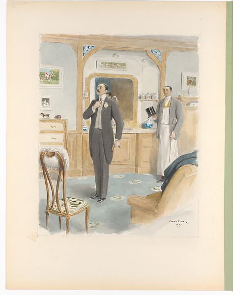 Monument du Costume. La Vie Mondaine a Paris. 70 aquarelles (...) pour Mr. Henri Béraldi, celebre bibliophile., Marie-Louis-Pierre Vidal (French, Tours, 1849–1929 (?)), Watercolor