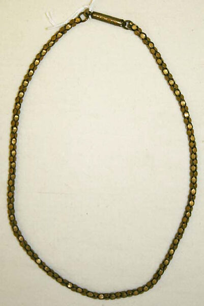 Necklace, metal, European 