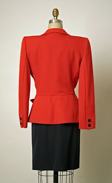 Suit, Valentino S.p.A. (Italian, founded 1959), a,b) wool
c) silk, Italian