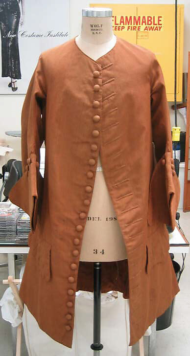 Coat, wool, silk, British