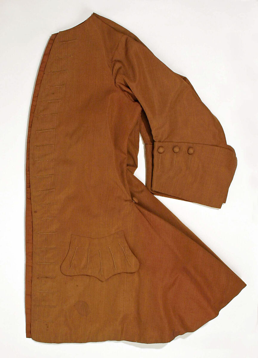 Coat, wool, silk, British