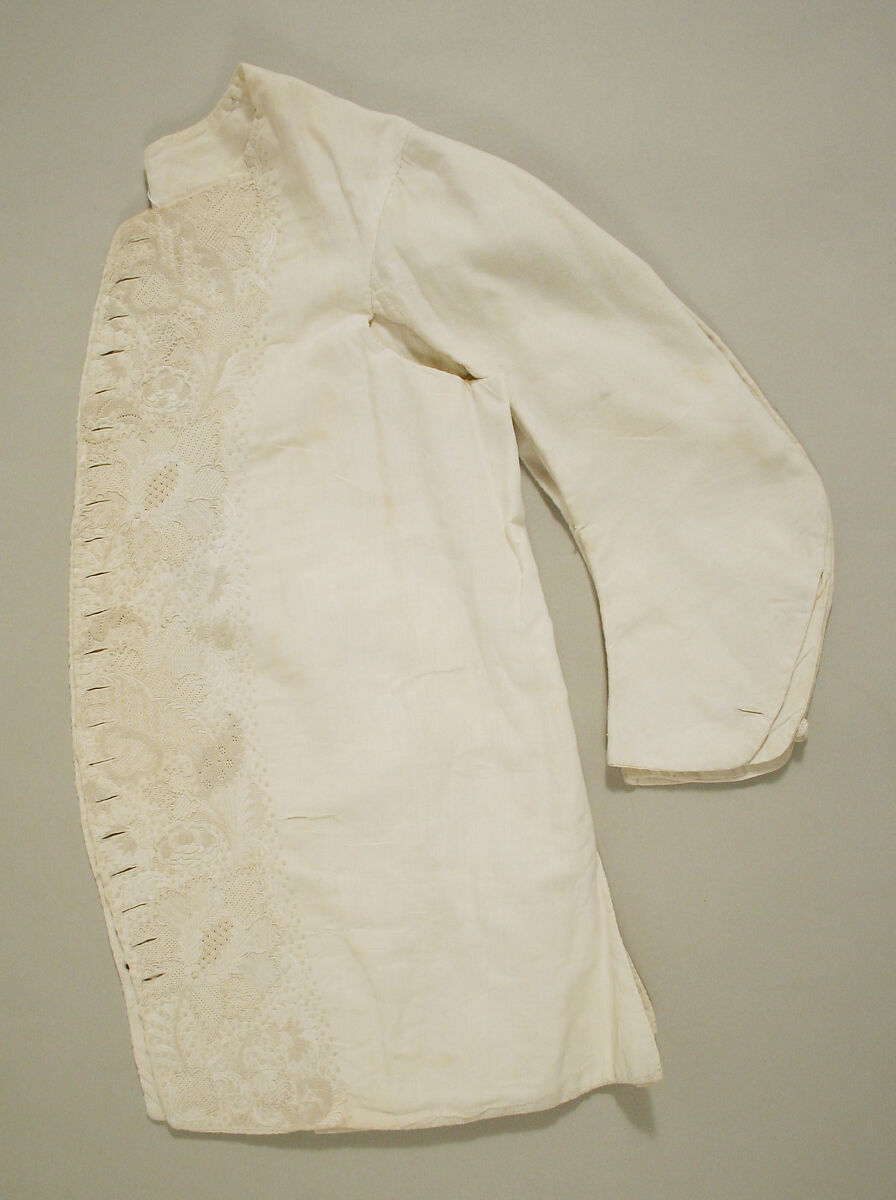 Waistcoat, linen, cotton, British