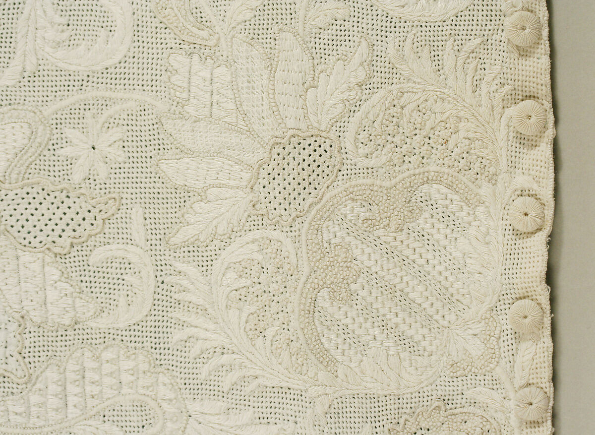 Waistcoat, linen, silk, British