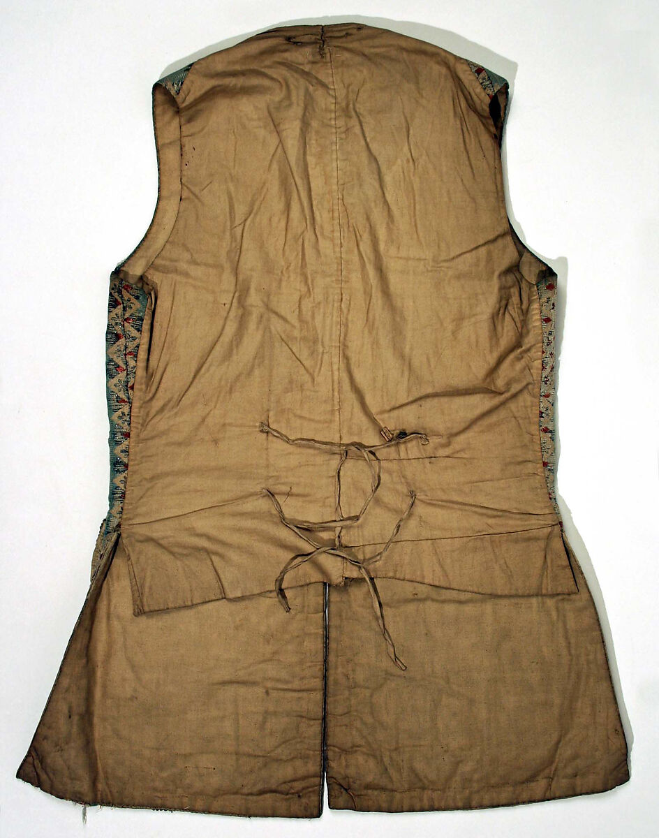 Waistcoat, silk, metallic thread, French