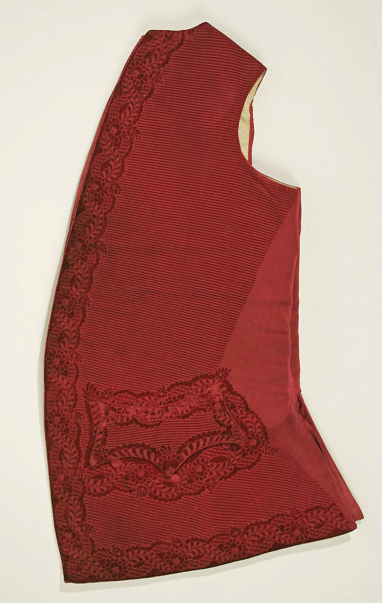 Waistcoat, silk, British