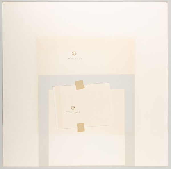 Mitered Square Series, Josef Albers (American (born Germany), Bottrop 1888–1976 New Haven, Connecticut), Silkscreen with collage maquette