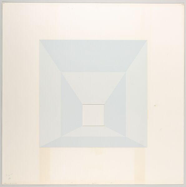 Mitered Square Series, Josef Albers (American (born Germany), Bottrop 1888–1976 New Haven, Connecticut), Silkscreen with collage maquette