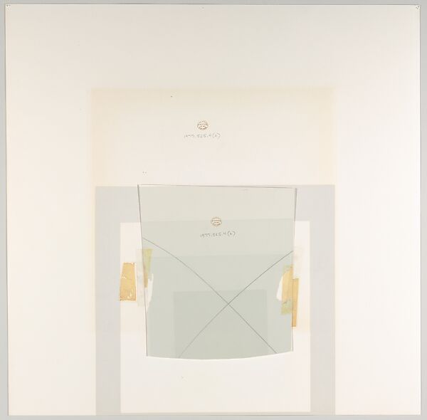 Mitered Square Series, Josef Albers (American (born Germany), Bottrop 1888–1976 New Haven, Connecticut), Silkscreen with collage maquette