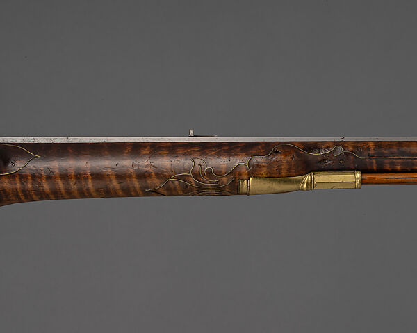 Flintlock Longrifle, Johann Christian Oerter (American, Christian's Spring, Pennsylvania, 1747–1777), Wood, steel, brass, American, Christian's Spring, Pennsylvania