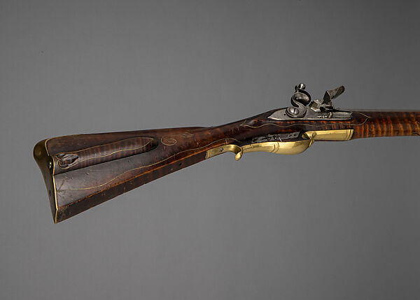 Flintlock Longrifle, Johann Christian Oerter (American, Christian's Spring, Pennsylvania, 1747–1777), Wood, steel, brass, American, Christian's Spring, Pennsylvania
