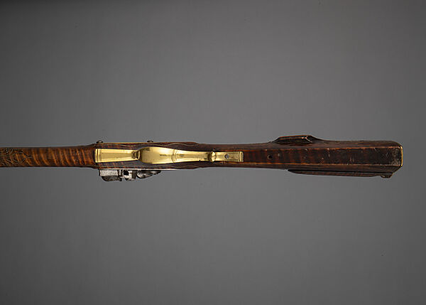 Flintlock Longrifle, Johann Christian Oerter (American, Christian's Spring, Pennsylvania, 1747–1777), Wood, steel, brass, American, Christian's Spring, Pennsylvania