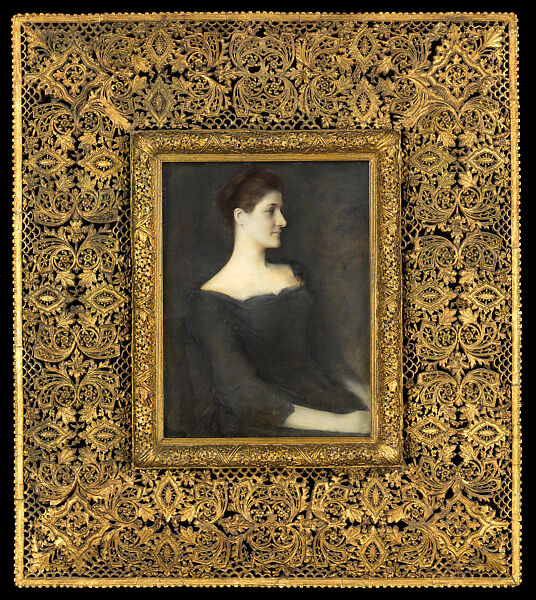 Portrait of Bessie Springs Smith White (Mrs. Stanford White), Thomas Wilmer Dewing (American, 1851–1938), Oil on panel, American 