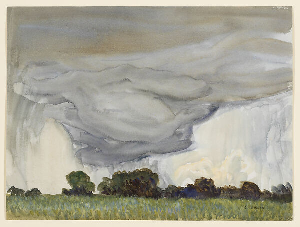 Rain Clouds, Sir George Clausen (British, London 1852–1944 Newbury, Berkshire), Watercolor 