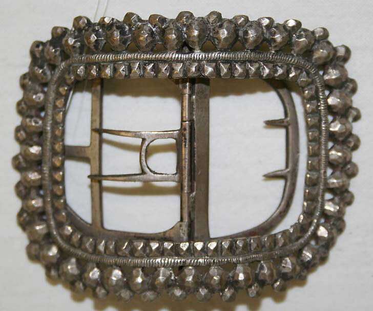 Shoe buckles, metal, French 