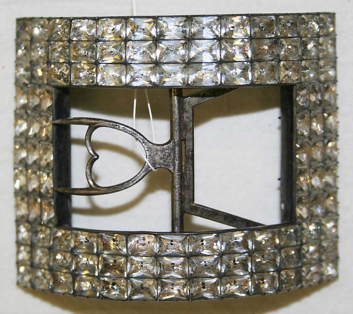 Shoe buckles, paste, metal, British