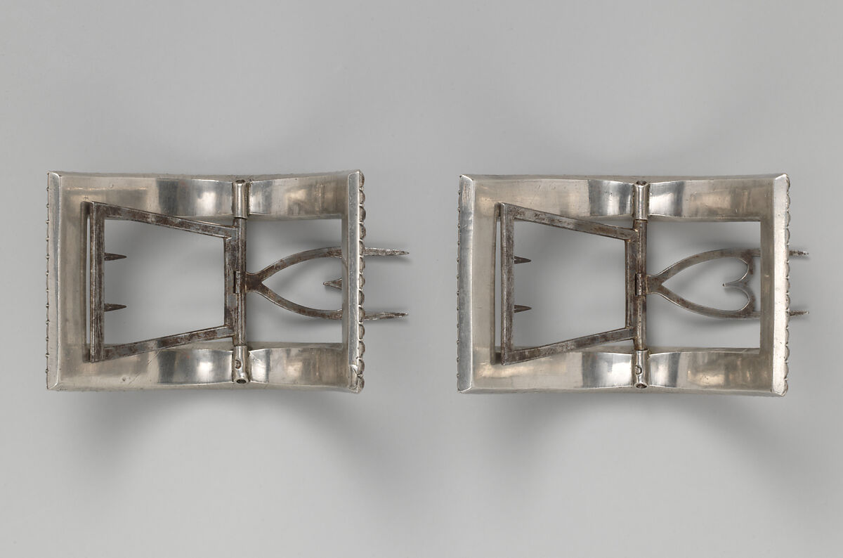 Shoe buckles, paste, metal, British