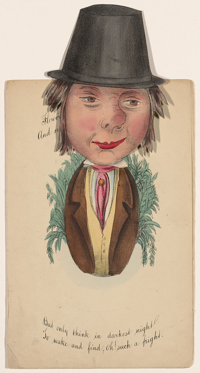 Comic Valentine (funny man), Anonymous (British, 19th century), Hand colored lithograph 