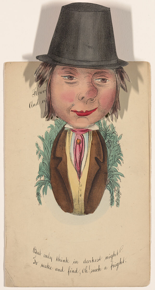 Comic Valentine (funny man), Anonymous (British, 19th century), Hand-colored lithograph