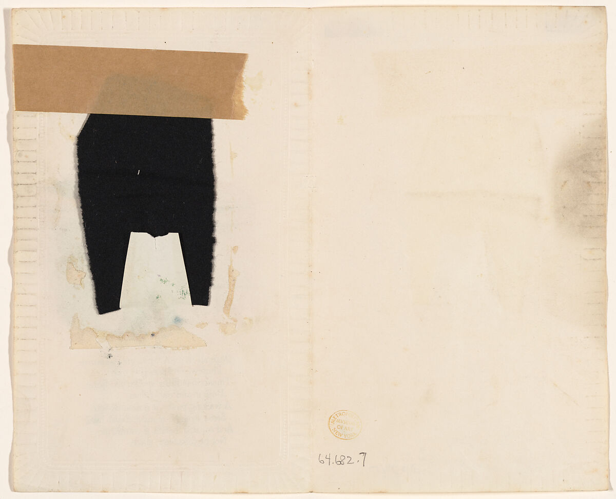 Comic Valentine (anti-smoking), Anonymous (British, 19th century), Hand-colored lithograph with applied felt fabric, embossed paper