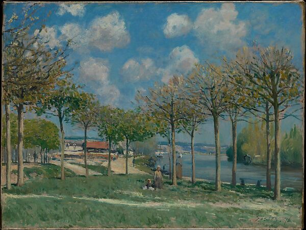 The Seine at Bougival, Alfred Sisley (British, Paris 1839–1899 Moret-sur-Loing), Oil on canvas 