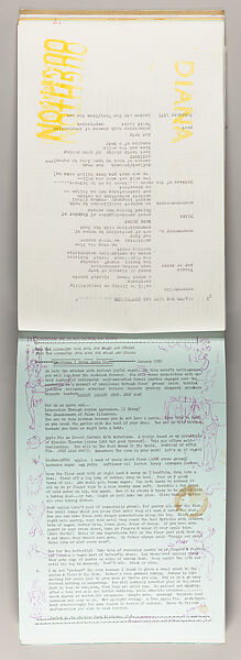 Parts of a body house book, Carolee Schneemann (American, Fox Chase, Pennsylvania 1939–2019 New Paltz, New York)