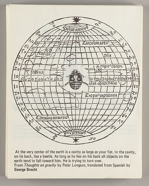 Spatial poem. No. 3 : a fluxcalender, Mieko (Chieko) Shiomi (Japanese, born 1938)