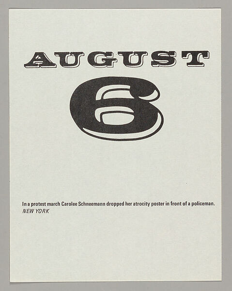 Spatial poem. No. 3 : a fluxcalender, Mieko (Chieko) Shiomi (Japanese, born 1938)