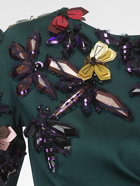 Ensemble, House of Lanvin (French, founded 1889), (a) silk, glass, plastic, (b, c) leather, glass, French