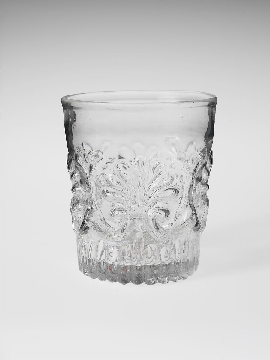 Tumbler, Attributed to Boston &amp; Sandwich Glass Company (American, 1825–1888, Sandwich, Massachusetts), Blown molded glass, American or French 
